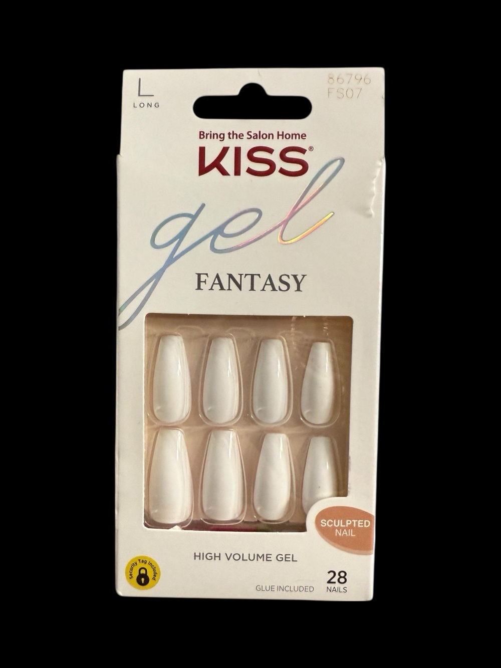 Kiss Gel Fantasy Sculpted Press-On Nails — Cream White